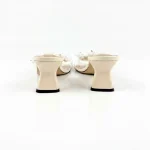 Transparent Floral Embellished Heel-White - Image 3