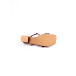 Embellished Maroon Open Toe Block Heel - Image 4