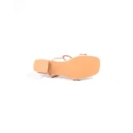 Embellished Golden Open Toe Block Heel - Image 4