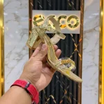 Transparent Belt Heel-Golden
