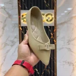 Ladies Flat Shoes-Beige