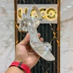 Transparent Belt Heel-Silver