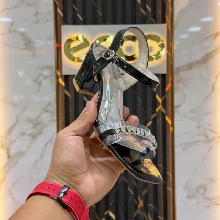 Transparent Belt Heel-Black
