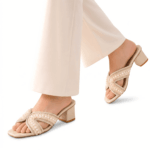 Pearl Grace Heels-White