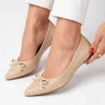 Elegant Bow Flat-Beige - Image 4
