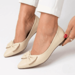 Bow Grace Flat -Beige - Image 2